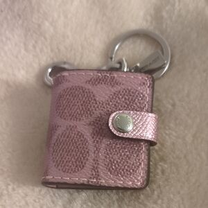 Coach Metallic Pink Key Holder